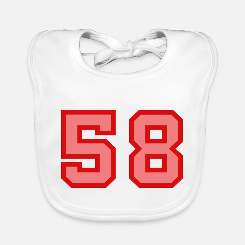 Cool Retro Retrostyle Jersey Number Back Number Organic Baby Bibs