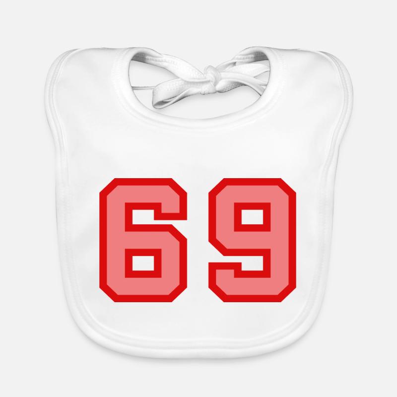 Cool Retro Retrostyle Numéro de maillot numéro de dos Bavoir bio Bébé