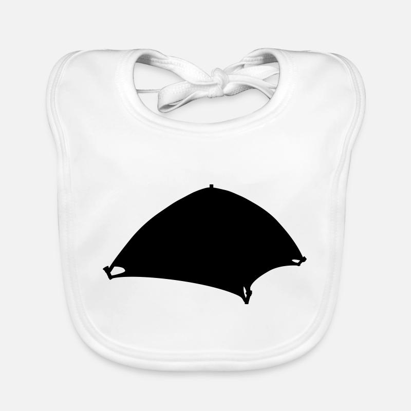 Silhouette Camping Zelt Design Baby Bio-Lätzchen