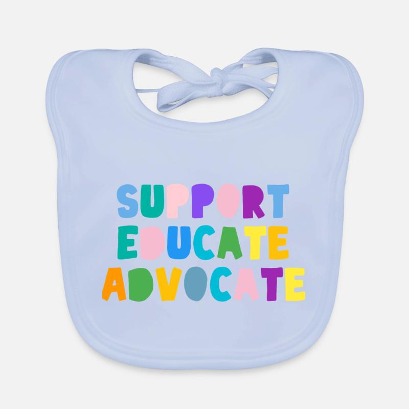 Support educate advocate Organic Baby Bibs