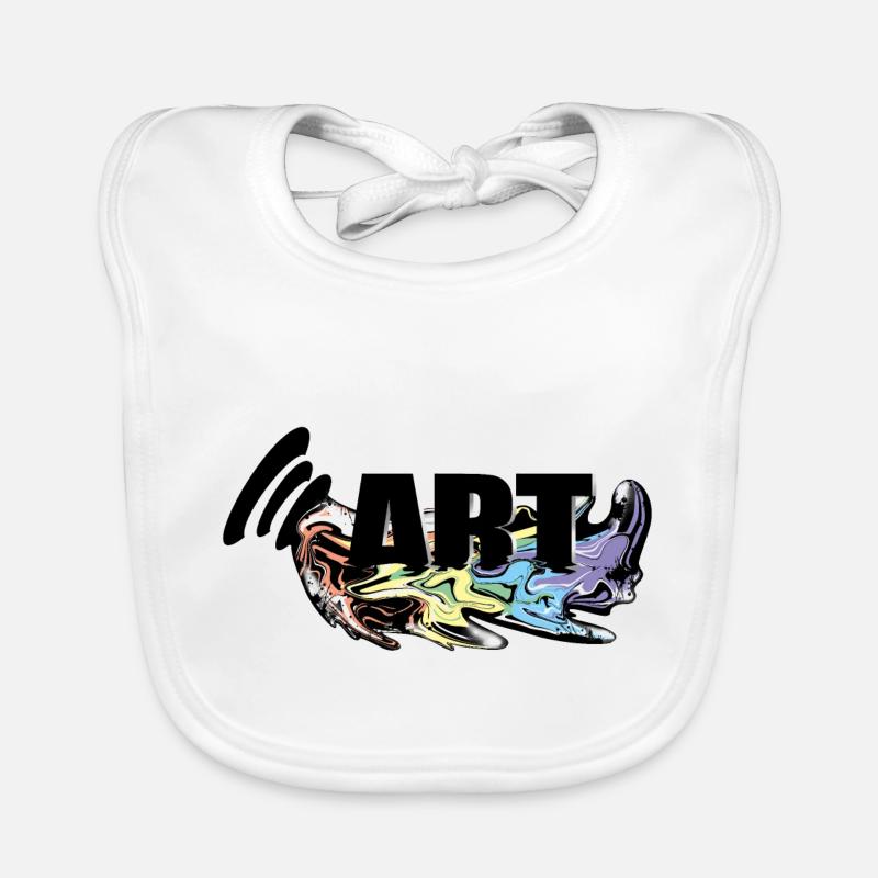 Kunst tropfender Farbe Lack Regenbogen Baby Bio-Lätzchen