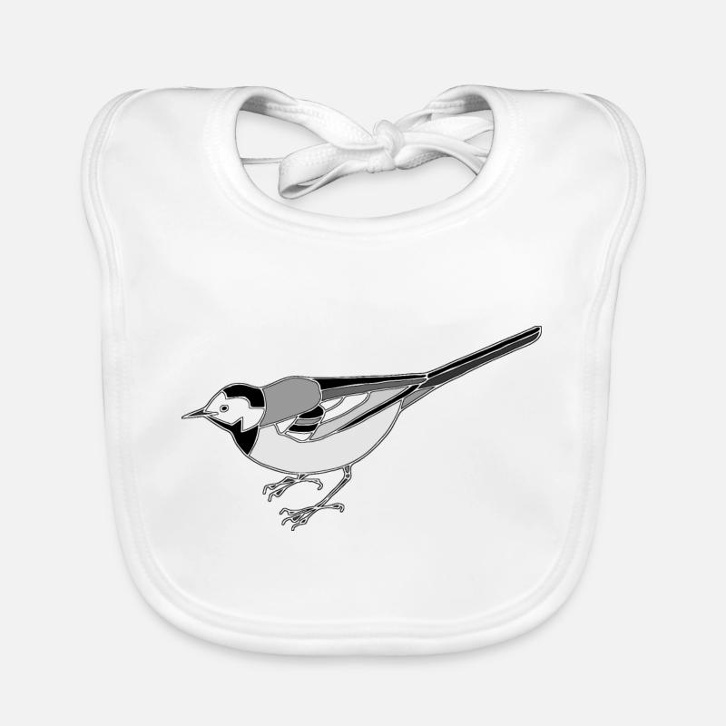 Oiseau - Bavoir bio Bébé - blanc