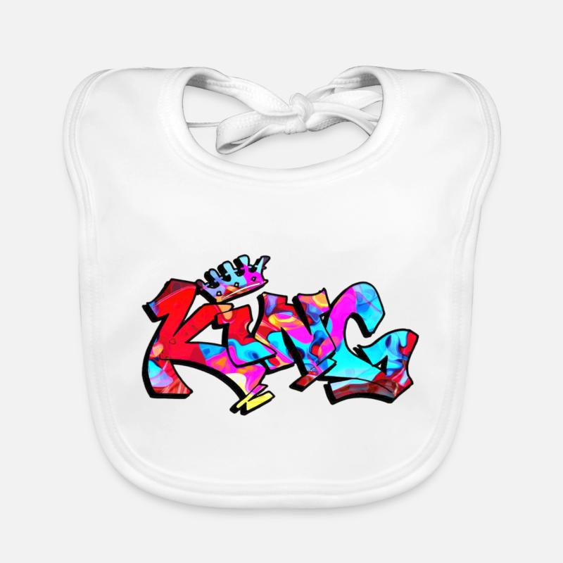 Graffiti style Splash hip hop colors painter king Organic Baby Bibs