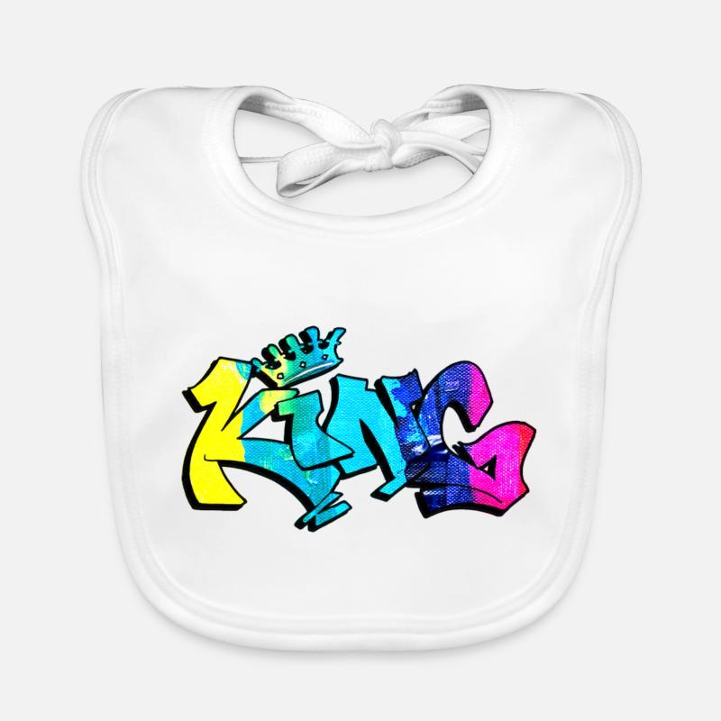 Graffiti style Splash hip hop colors painter king Organic Baby Bibs