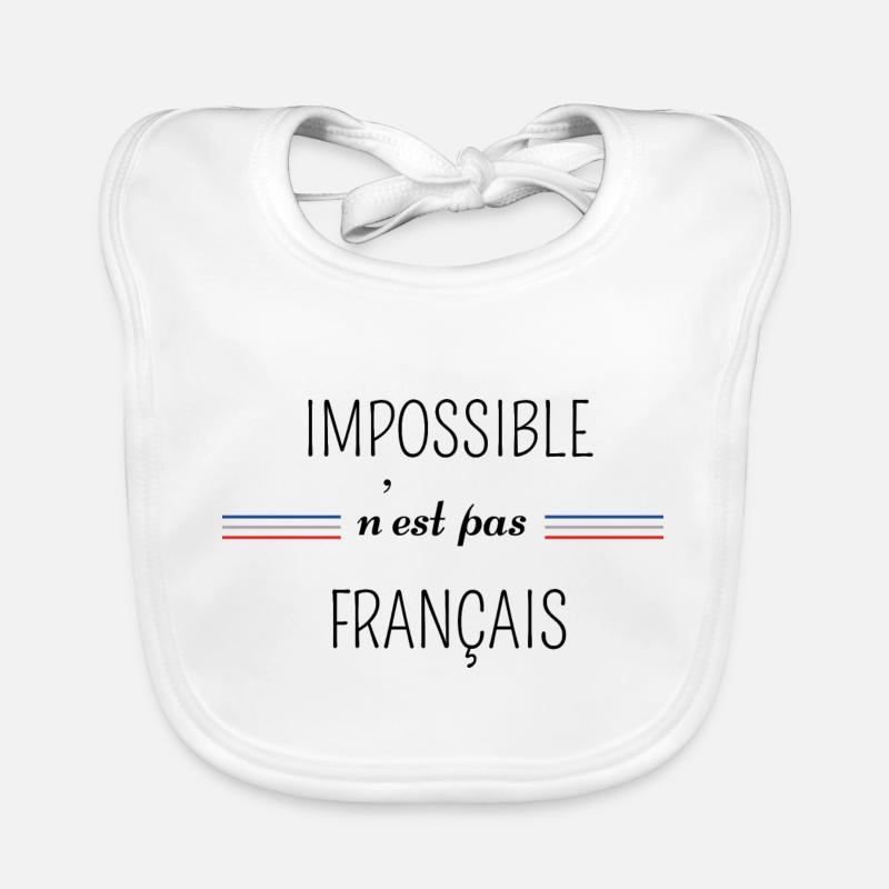 impossible n'est pas Français Bavoir bio Bébé