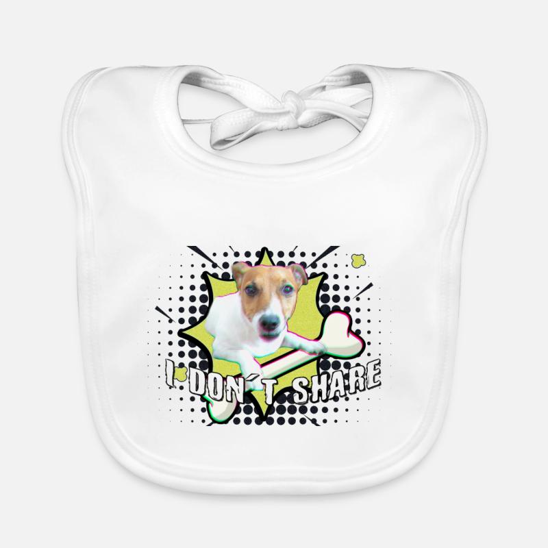 Jack Russel Lilly - I don´t share Baby Bio-Lätzchen