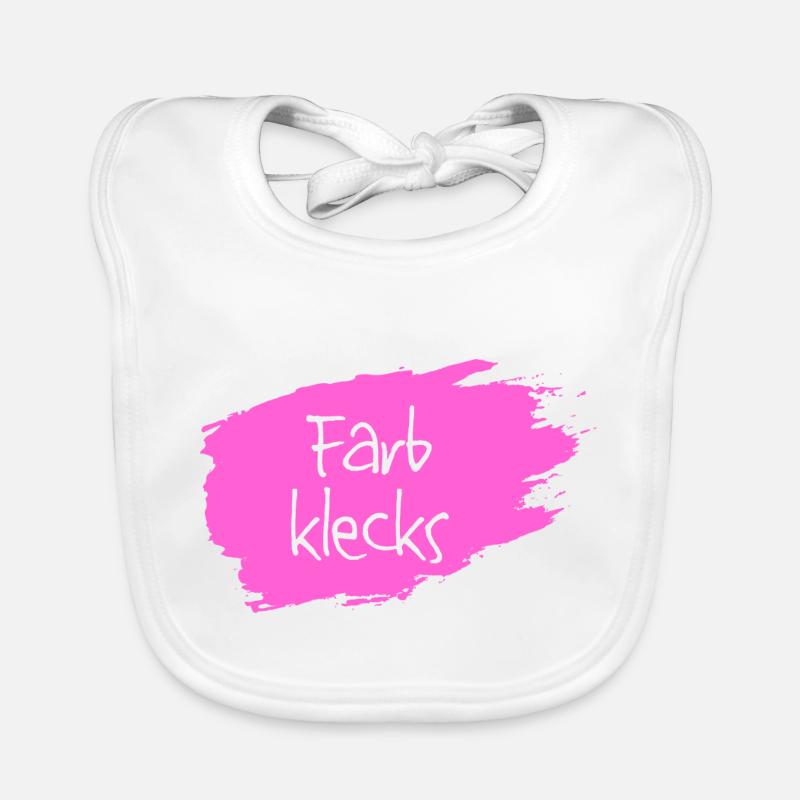 Farbklecks pink Baby Bio-Lätzchen