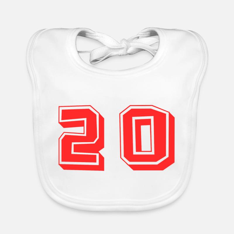 20 ANS. 20e ANNIVERSAIRE. ANNIVERSAIRE 20 ANS. 20 Bavoir bio Bébé