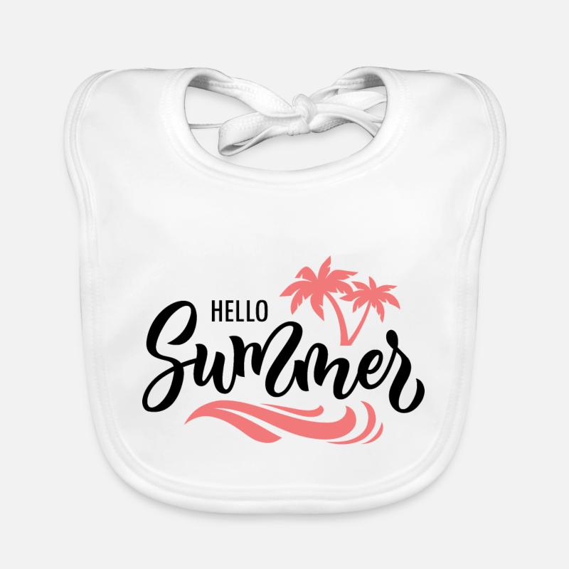 Hello Summer rot Baby Bio-Lätzchen