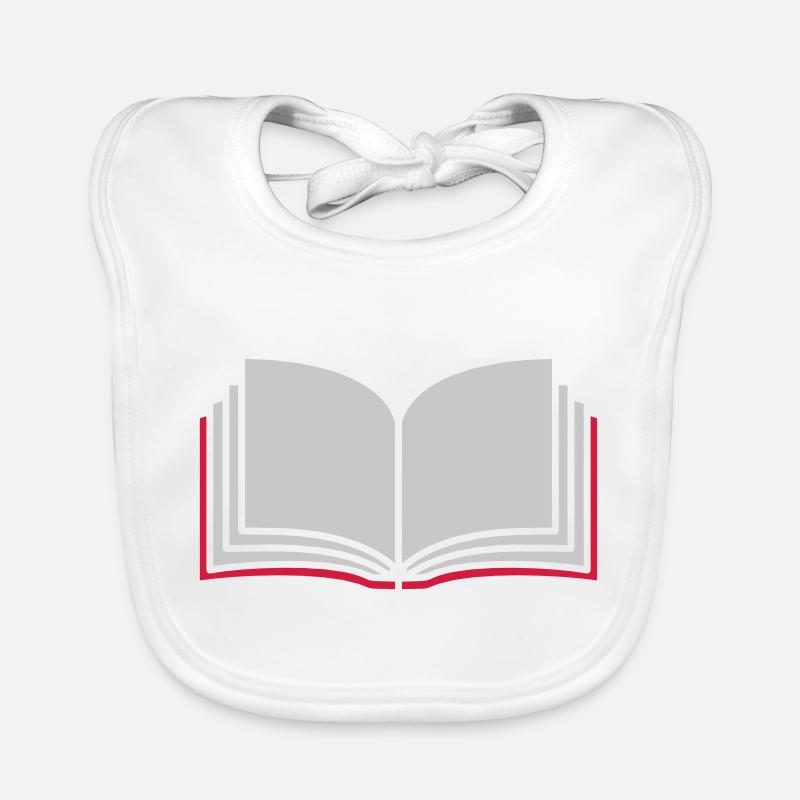 Learning Open Book Pages Organic Baby Bibs
