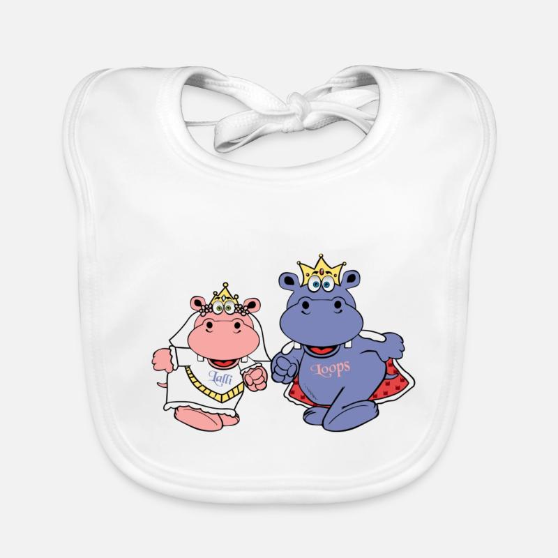 hippo wedding brides groom before gift Organic Baby Bibs