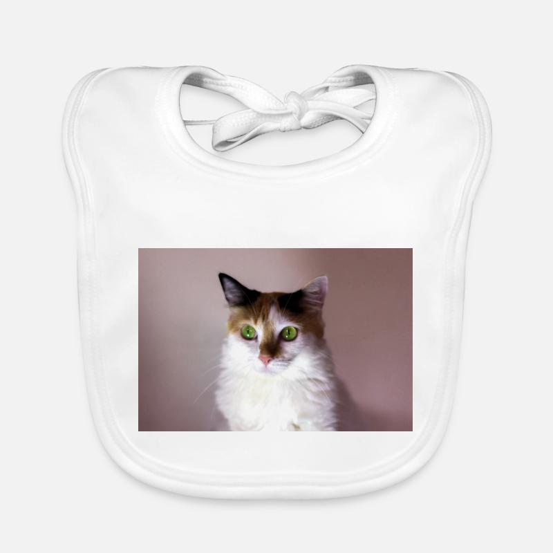 le chat au doux regard Bavoir bio Bébé