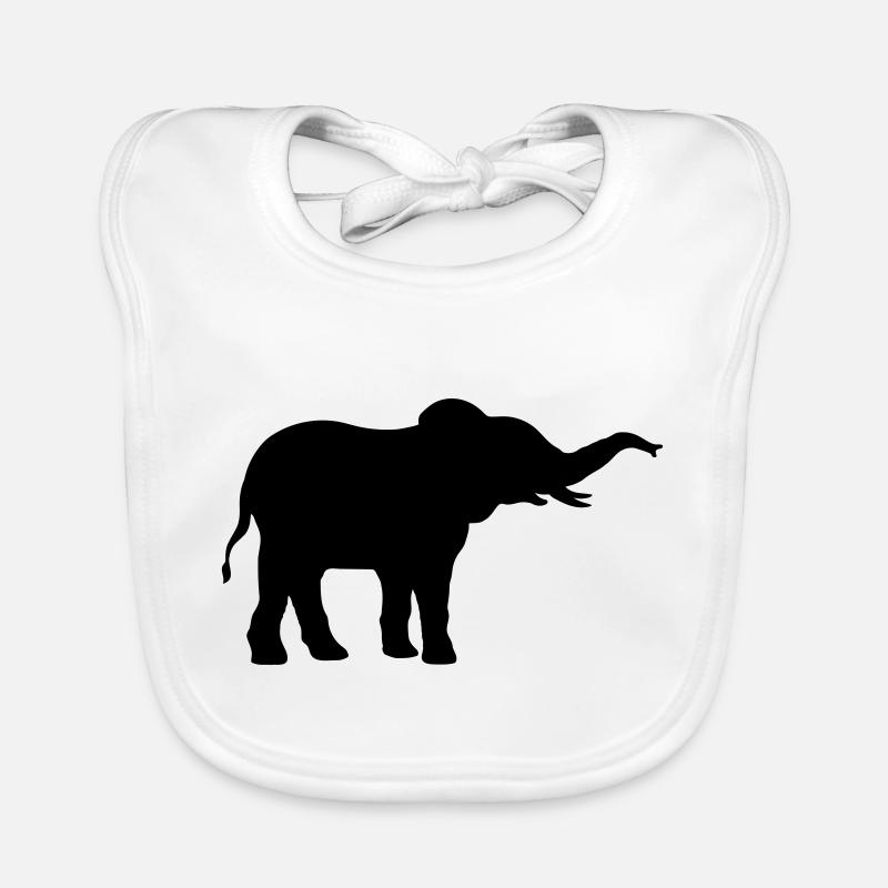 Elefant cool Silhouette Design Baby Bio-Lätzchen