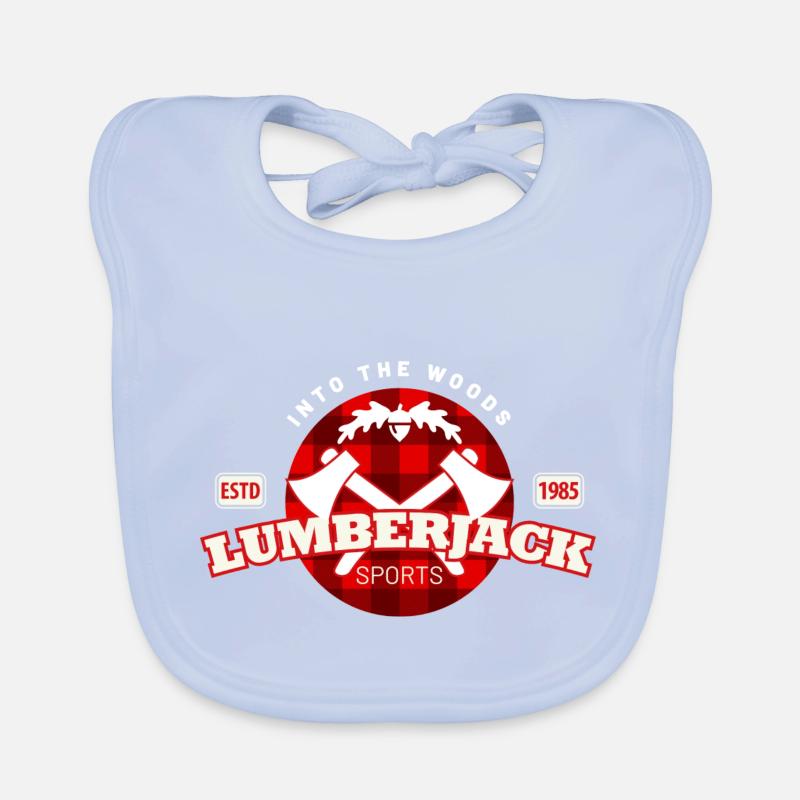 lumberjack check pattern Organic Baby Bibs