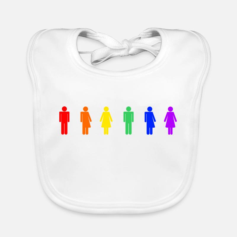 Regenbogenmenschen Regenbogen LGBT Baby Bio-Lätzchen