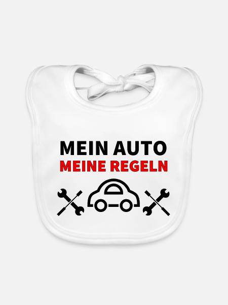 Auto - Baby Bio-Lätzchen - Weiß