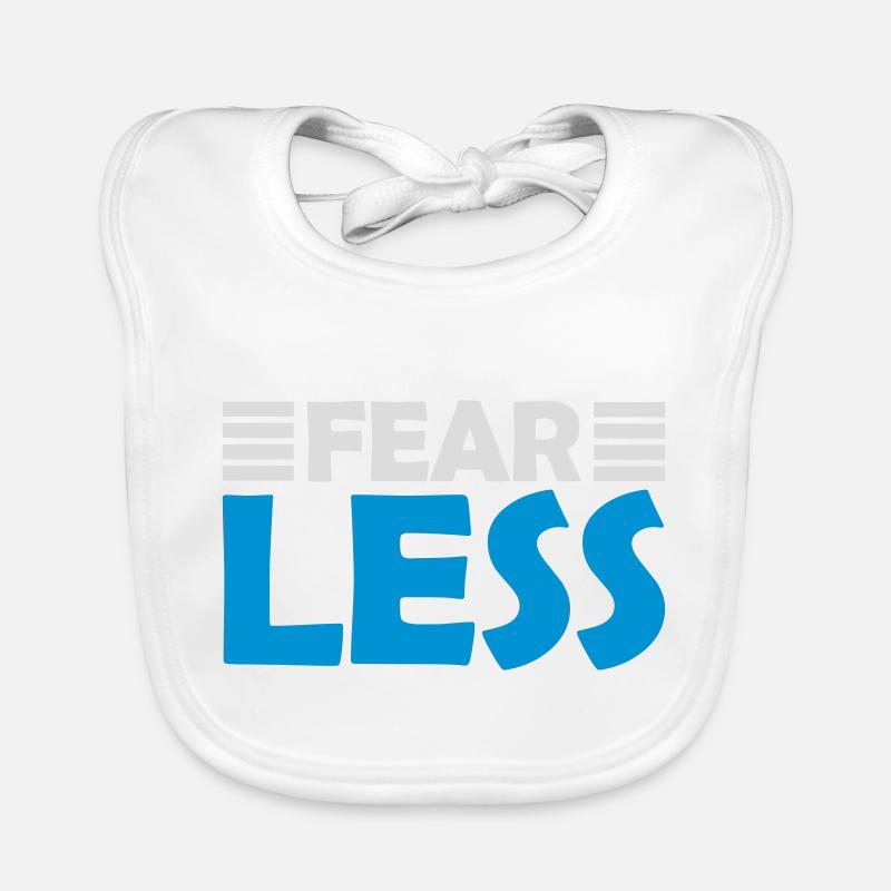 fearless Text Quote Design Organic Baby Bibs