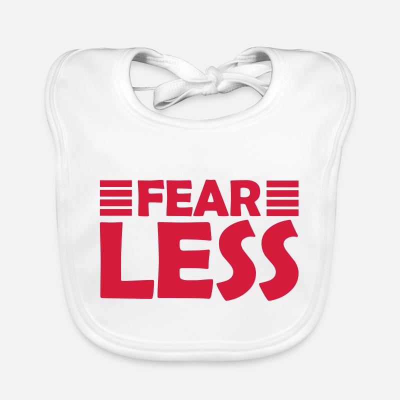 fearless Text Quote Design Organic Baby Bibs