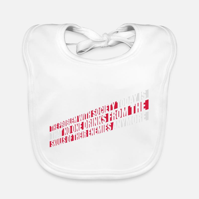 drinks from enemies skulls Organic Baby Bibs