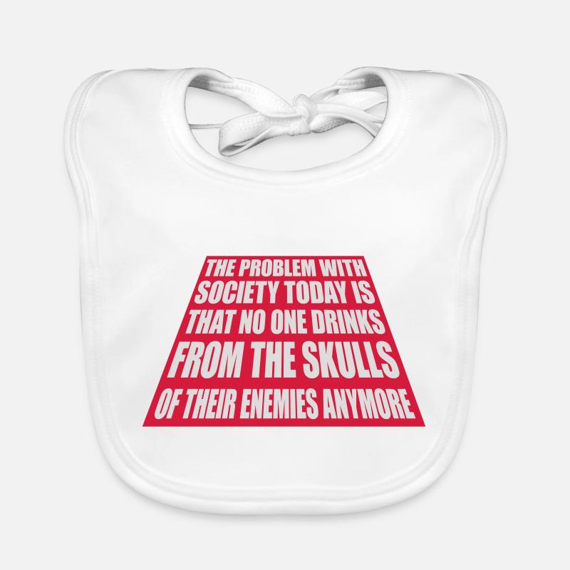 drinks from enemies skulls Organic Baby Bibs