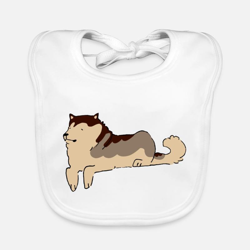 Malamute d’Alaska Bavoir bio Bébé