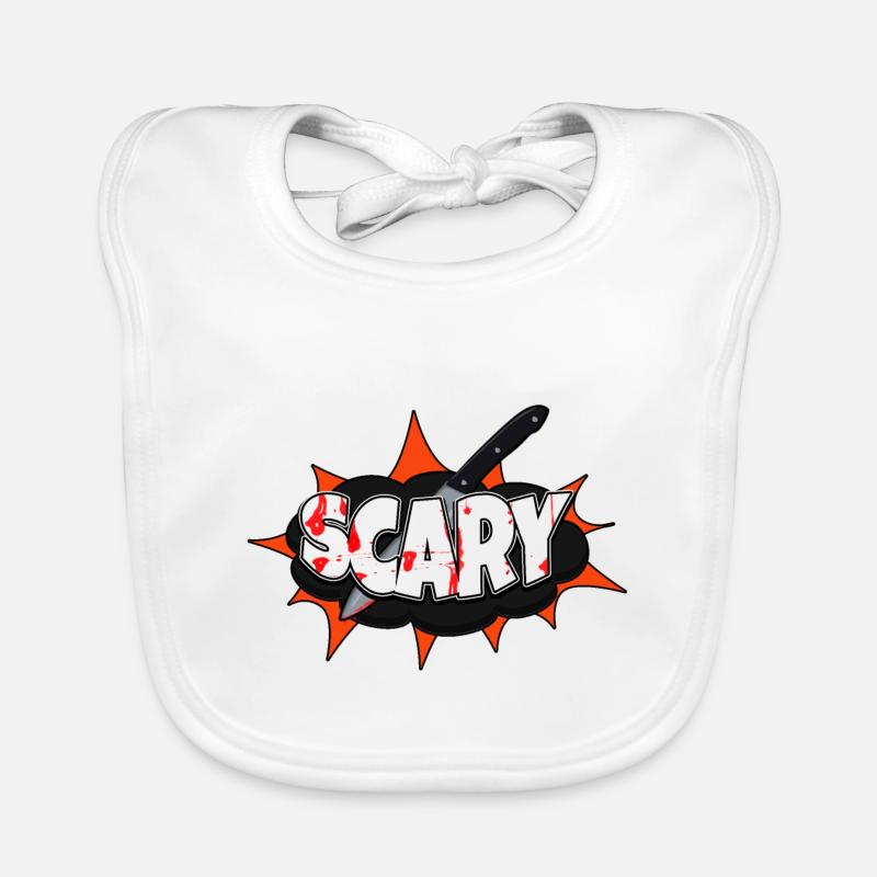 Gruselige Halloween Comic Stil Graffiti Baby Bio-Lätzchen