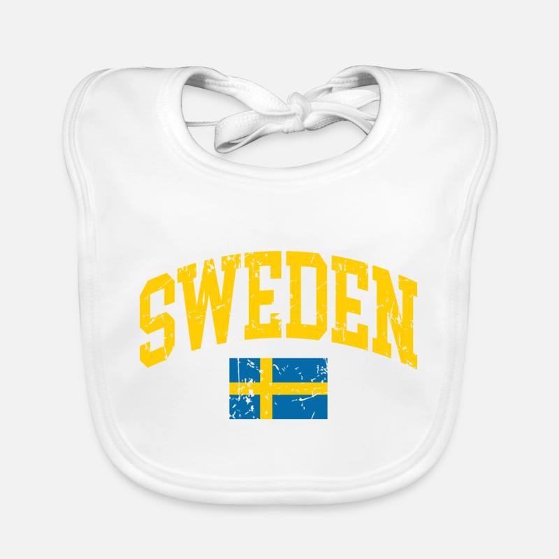 Drapeau de la Suède Bavoir bio Bébé
