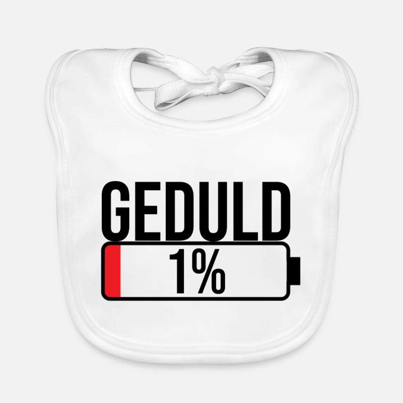 Geduld bei 1% - Witziges Geschenk Baby Bio-Lätzchen
