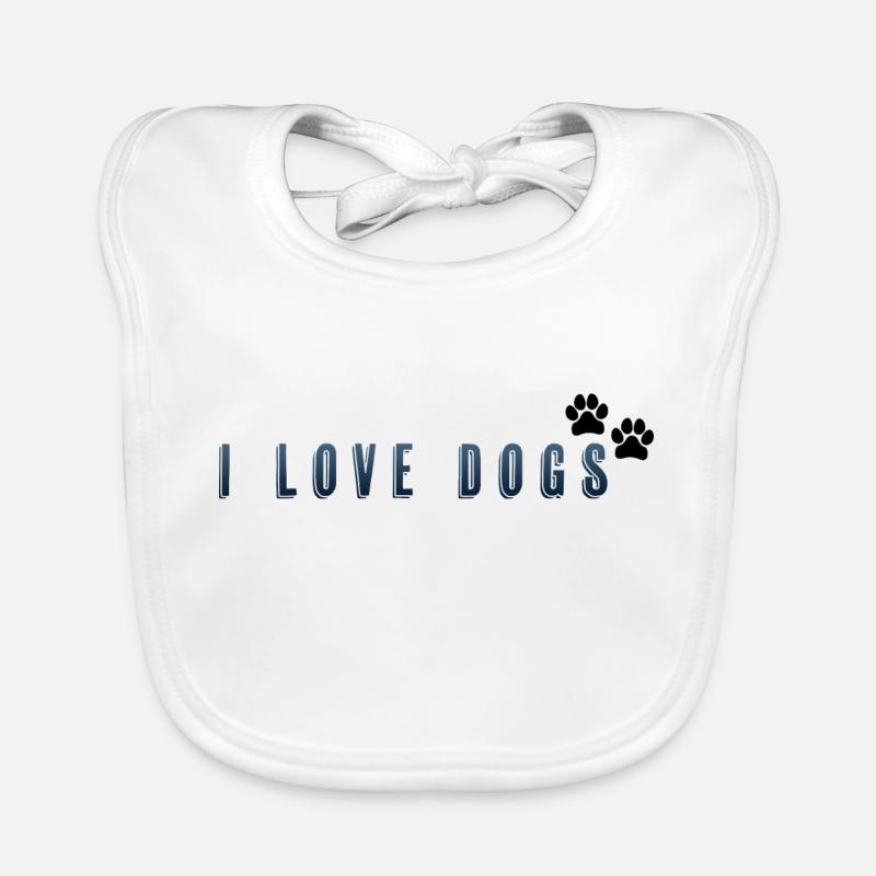 Ich liebe Hunde Baby Bio-Lätzchen