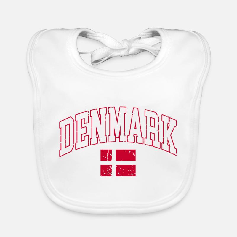 Danemark drapeau Danemark Bavoir bio Bébé