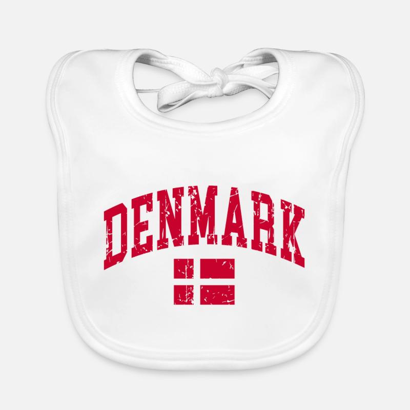 Drapeau du Danemark Bavoir bio Bébé