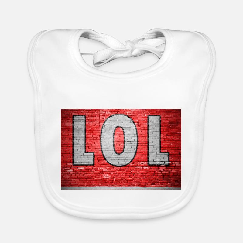 Lol Brick Wall Graffiti Organic Baby Bibs