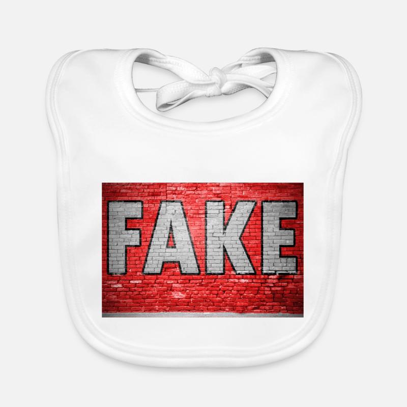 Fake Brick Wall Graffiti Organic Baby Bibs