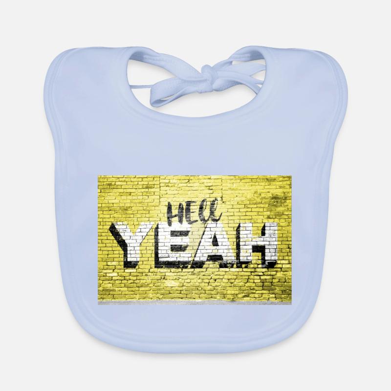 Oui graffiti de mur de briques Bavoir bio Bébé