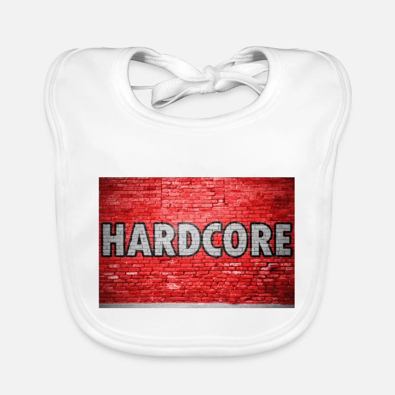 Hardcore Brick Wall Graffiti Organic Baby Bibs