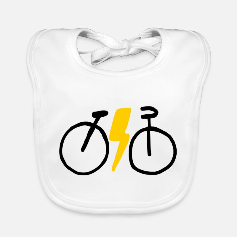 E bike - Baby Bio-Lätzchen - Weiß