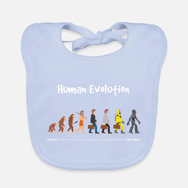 Evolution unsere Zukunft Dunkel Baby Bio-Lätzchen