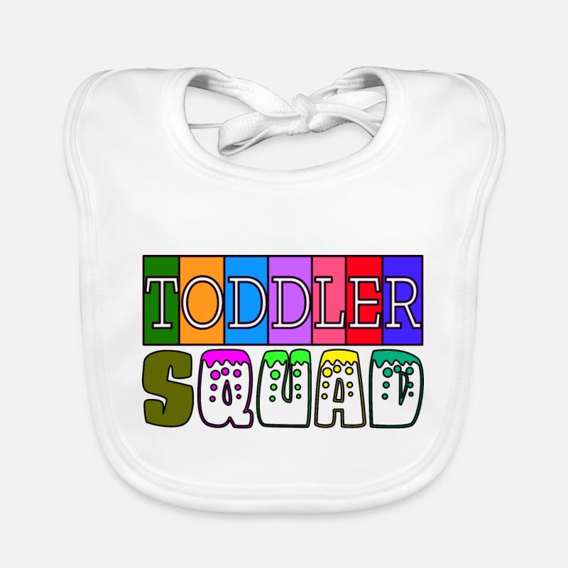 Toddler Squad Teacher and Students Back To School Organic Baby Bibs