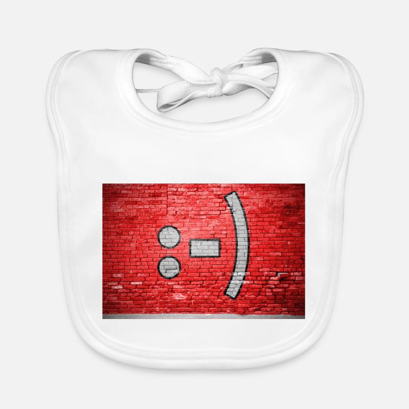 Graffiti mural de briques souriantes :-) Bavoir bio Bébé
