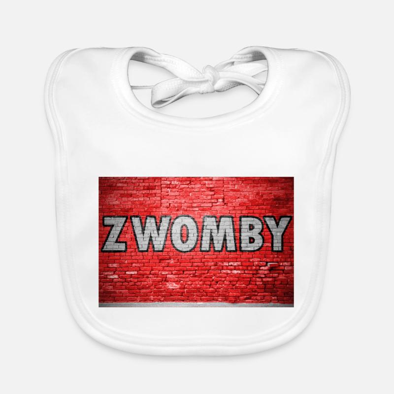 Graffiti mural de briques de Zwomby Bavoir bio Bébé