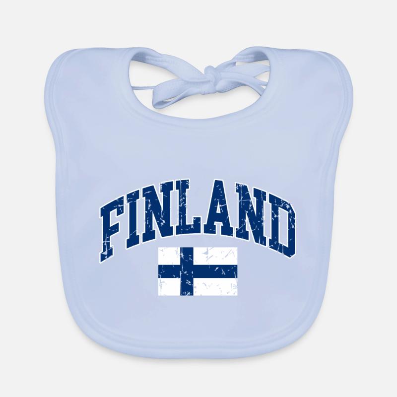FINLAND FLAG Organic Baby Bibs