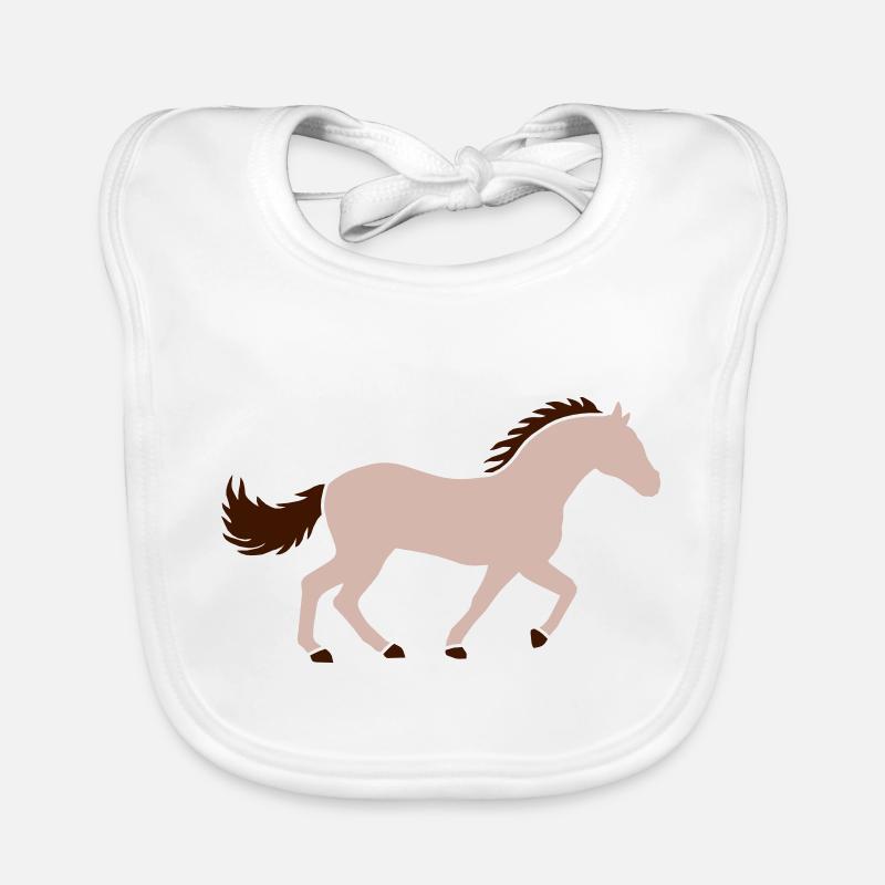 Design Silhouette de cheval de course Bavoir bio Bébé