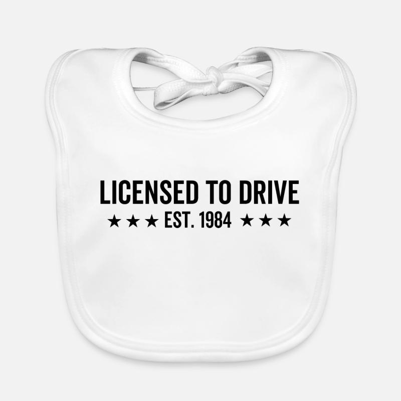 Licensed to Drive Est. 1984 Organic Baby Bibs
