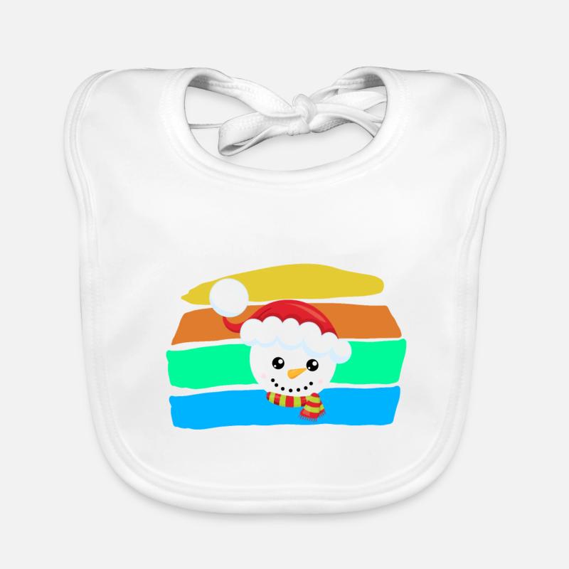 Snowman Organic Baby Bibs