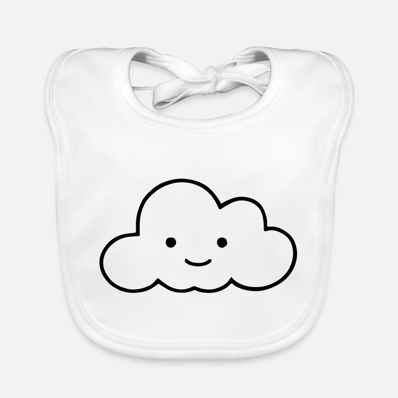Sweet cloud with face Sweet cloud vector Organic Baby Bibs
