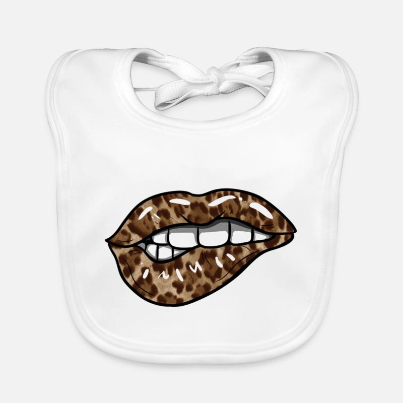 Leopard Lips Organic Baby Bibs