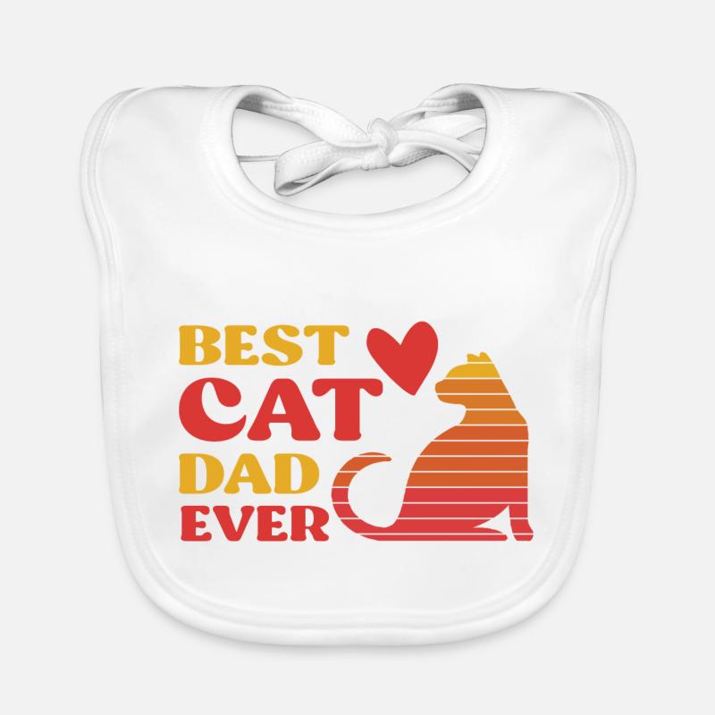 Best Cat Dad Ever Organic Baby Bibs