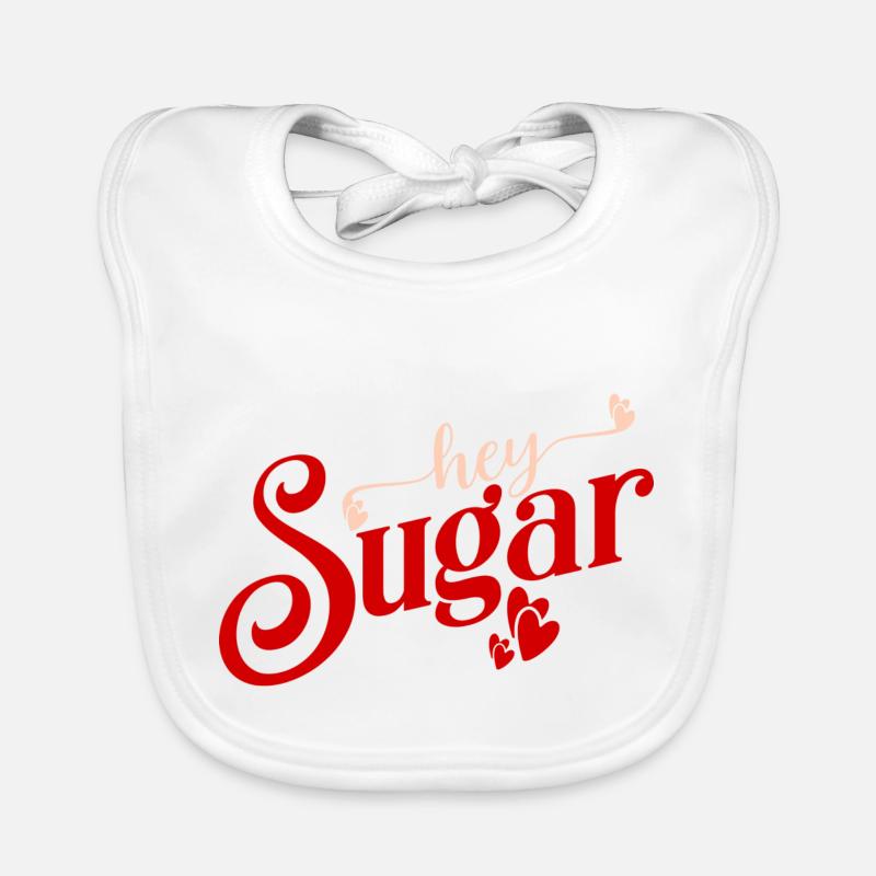 hey sugar Valentine's Day Organic Baby Bibs