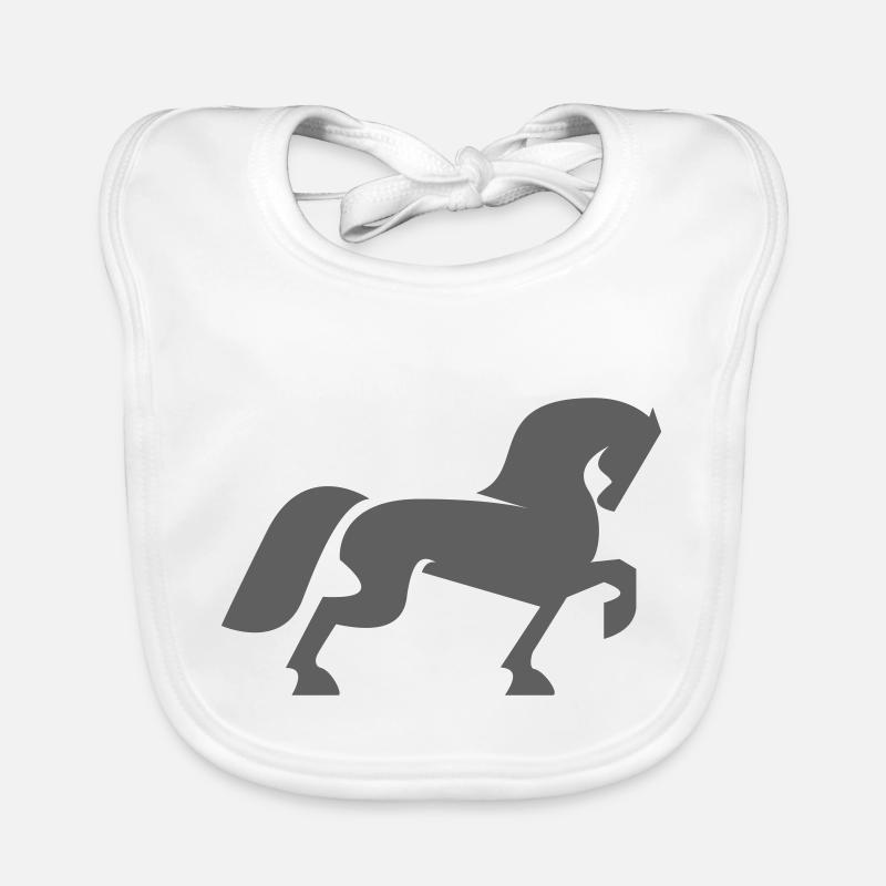 Silhouette de cheval Bavoir bio Bébé