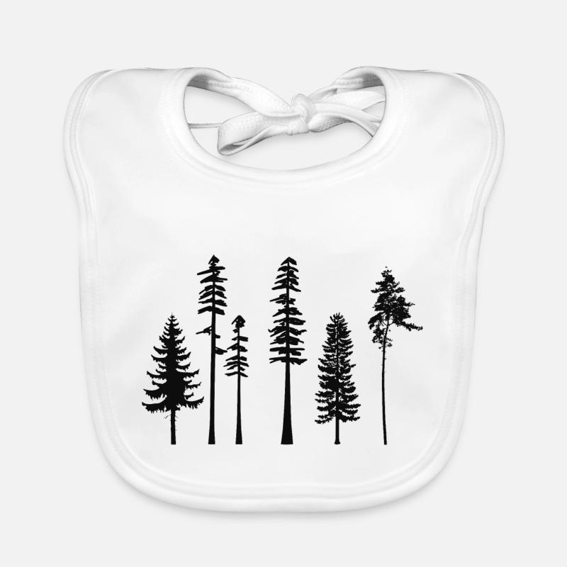 pine tree Organic Baby Bibs